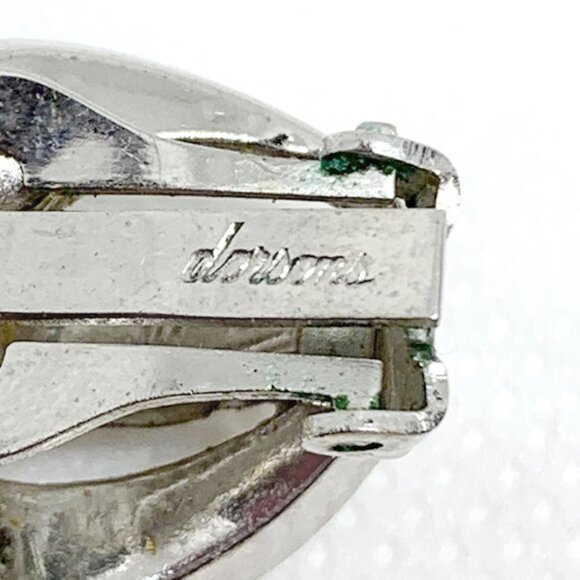 VINTAGE SIGNED 1930's DORSON'S Clip on earrings - Picture 5 of 6